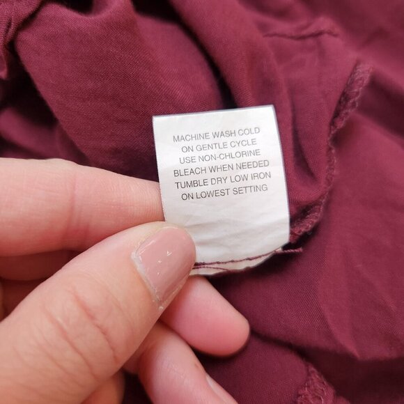 Brandy Melville Maroon Tank Dress Lightweight Sheer Mini Dress Swim Cover S - Picture 6 of 6